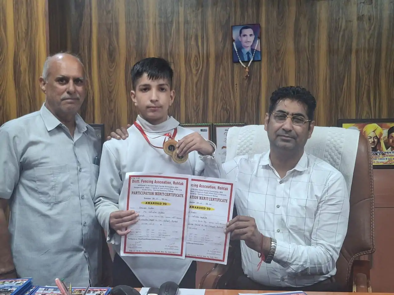 तलवारबाजी में छाया आकाशदीप दुहन साइंस इंस्टीट्यूट का छात्र